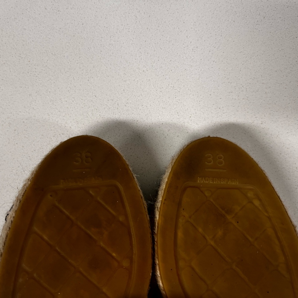 CHANEL Knitted Wool Lambskin Chain CC Espadrilles Size: 38 - Picture 6 of 6